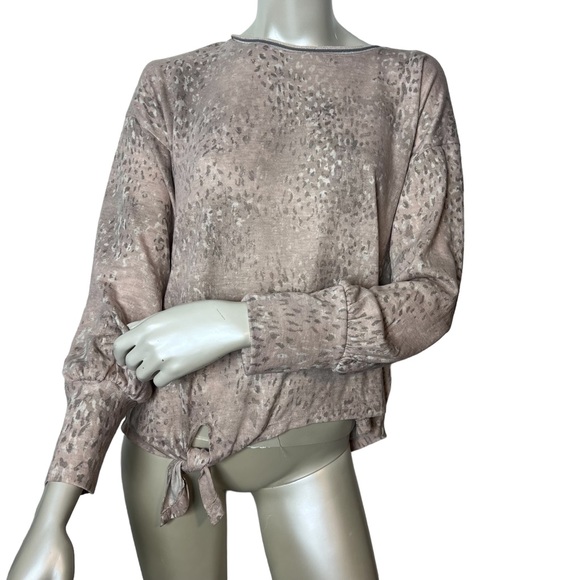 ‼️3 for $35‼️ - Heather Blush Long Sleeve side tie knot Top - (#0618) - Picture 10 of 10